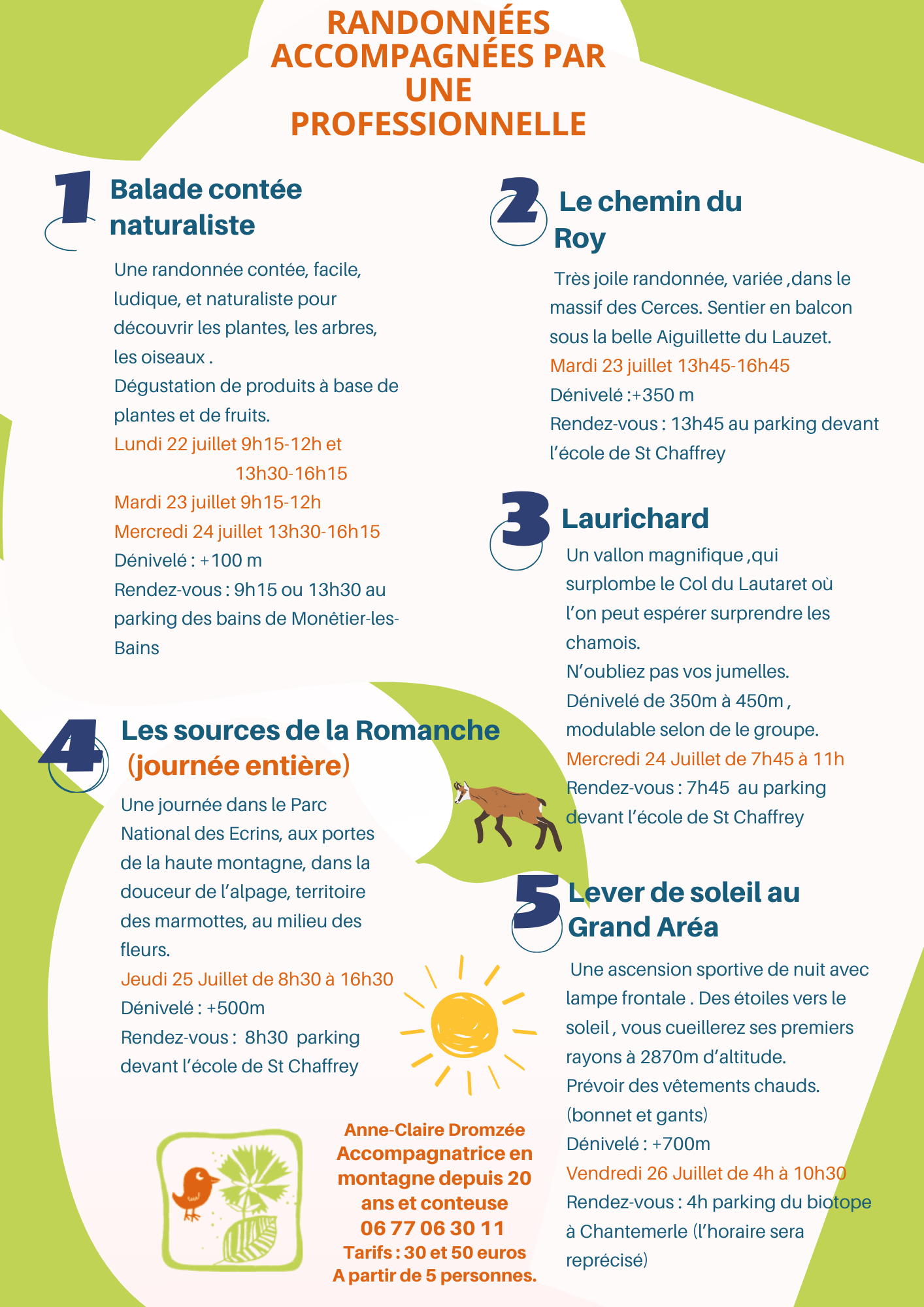 Programme de randonnées accompagnées